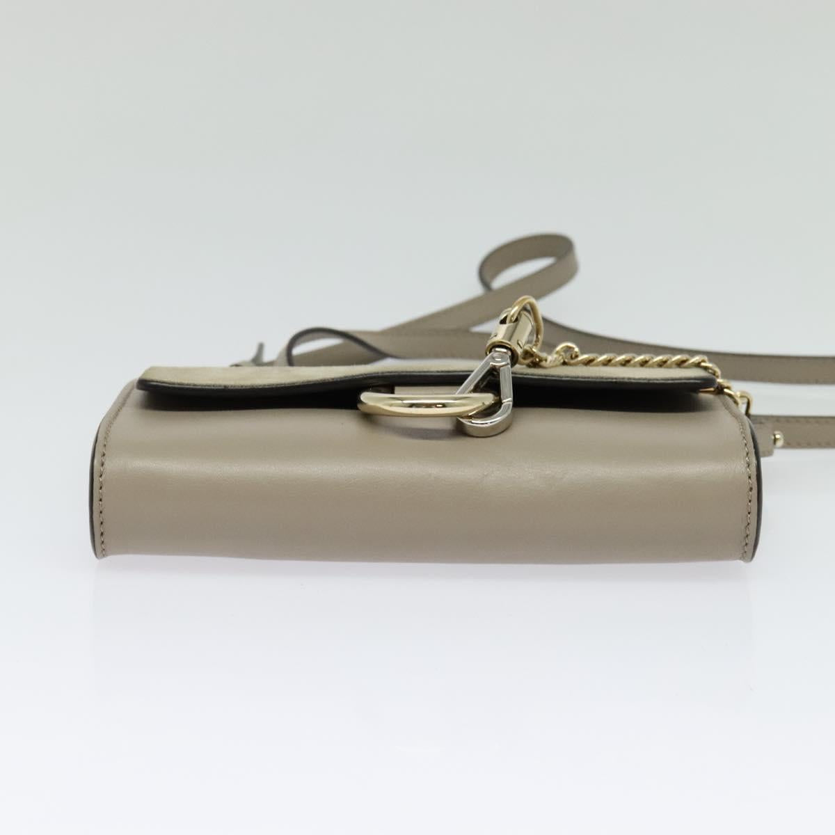 Chloe Fay Shoulder Bag - Beige Suede Leather