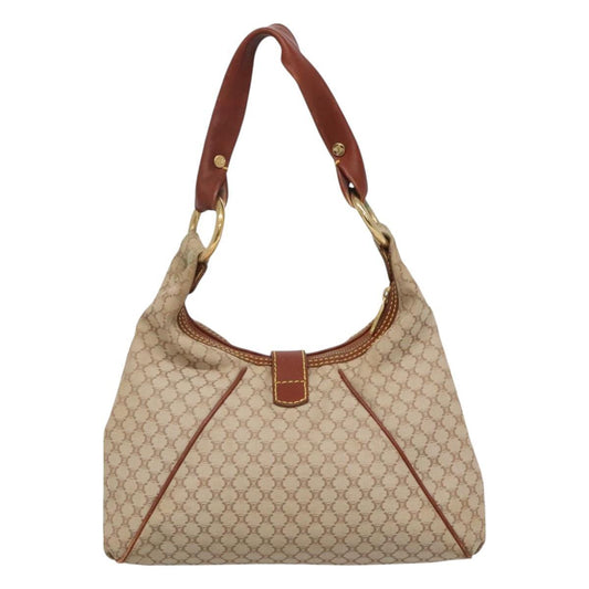 Celine Macadam Canvas Shoulder Bag – Beige-Gold