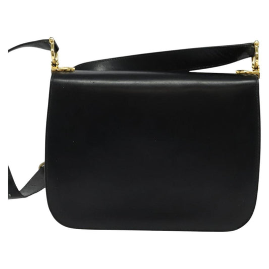 Celine Shoulder Bag – Black Leather Gold