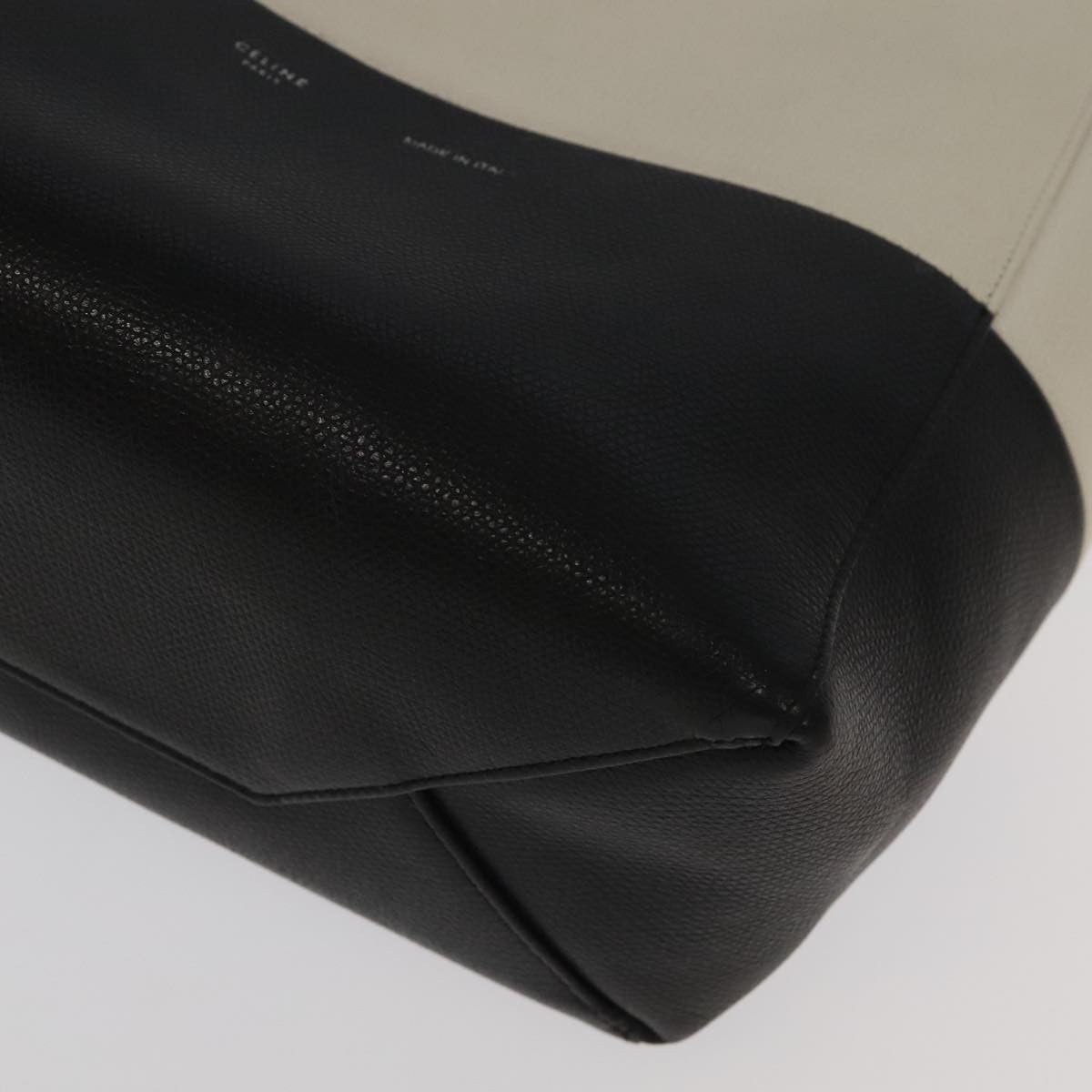 Celine Horizontalkava Tote Bag – Black-White Silver Leather