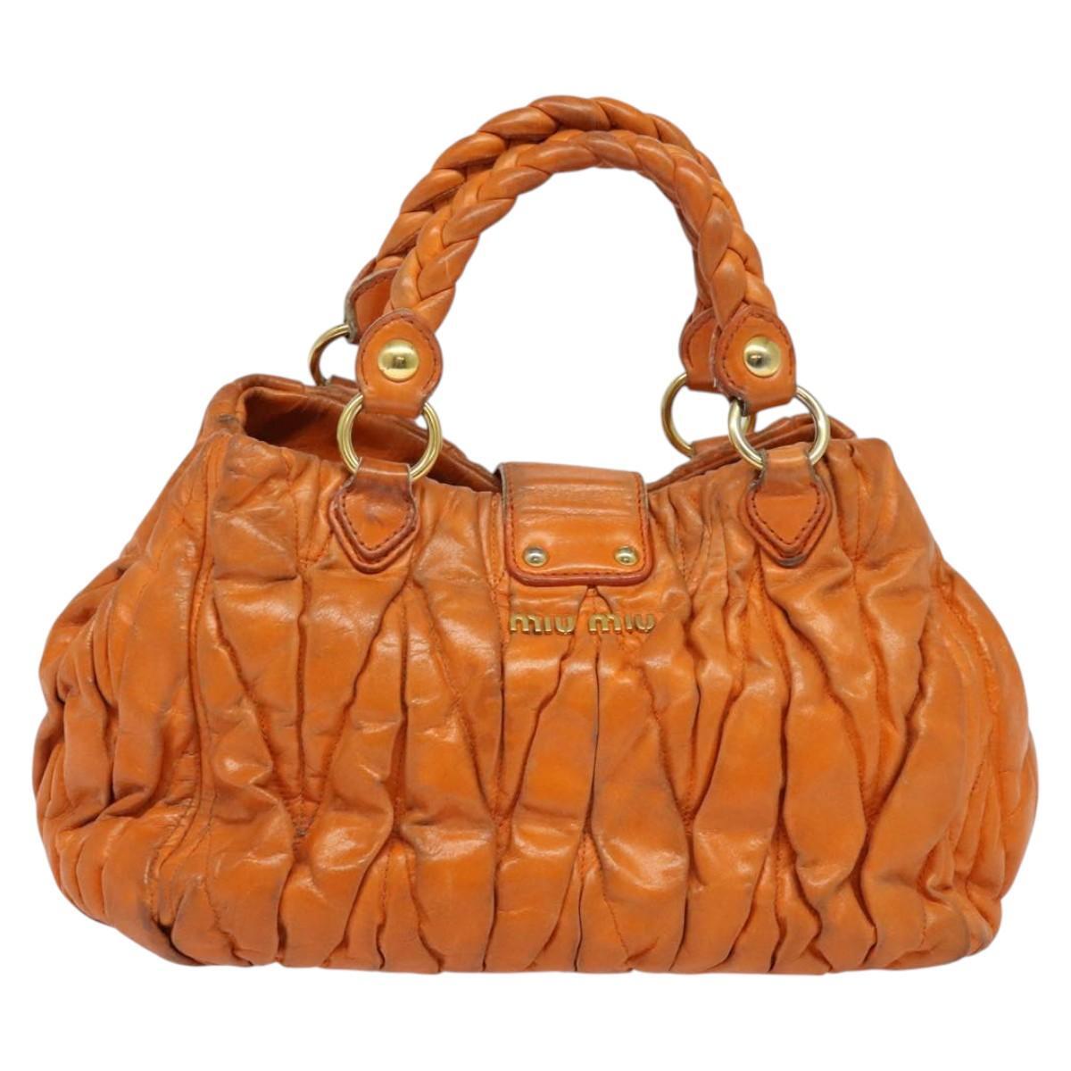 Miu Miu Matelasse Bag – Orange Leather