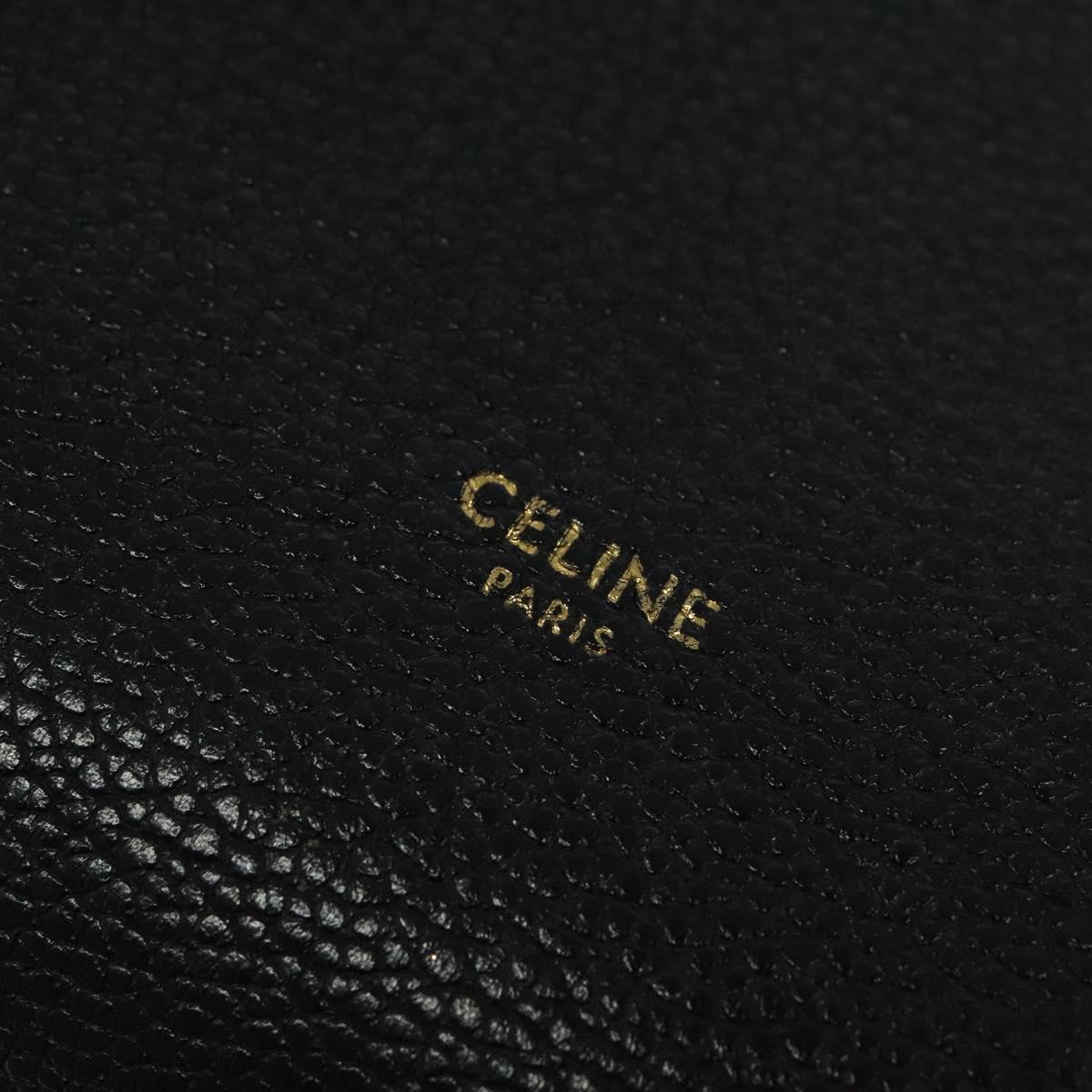 Celine Sangle Bucket Shoulder Bag – Black Leather
