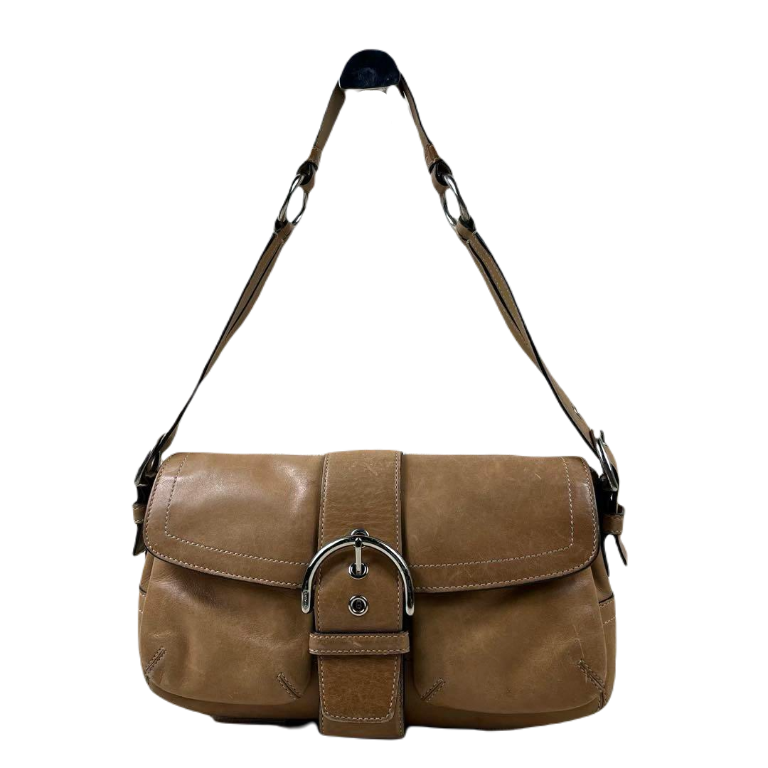 COACH SHOULDER BAG BROWN LEATHER