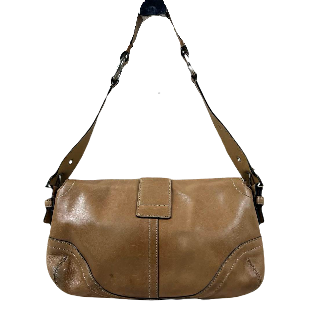 COACH SHOULDER BAG BROWN LEATHER
