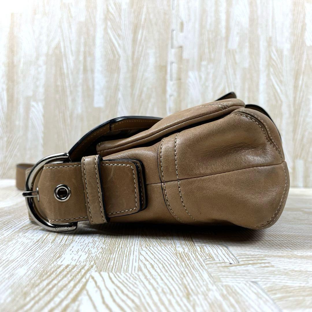 COACH SHOULDER BAG BROWN LEATHER