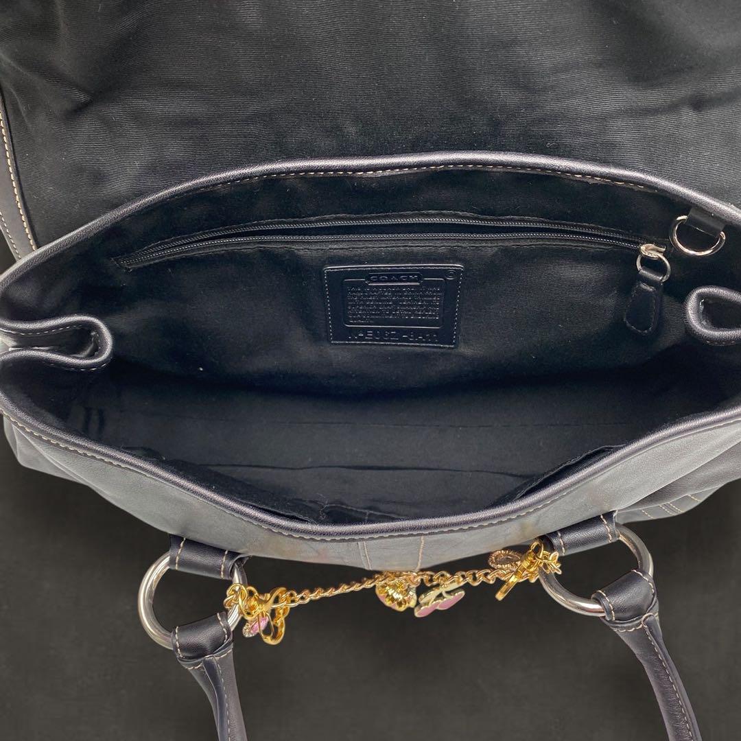 COACH BAG BLACK LEATHER - VINTAGE
