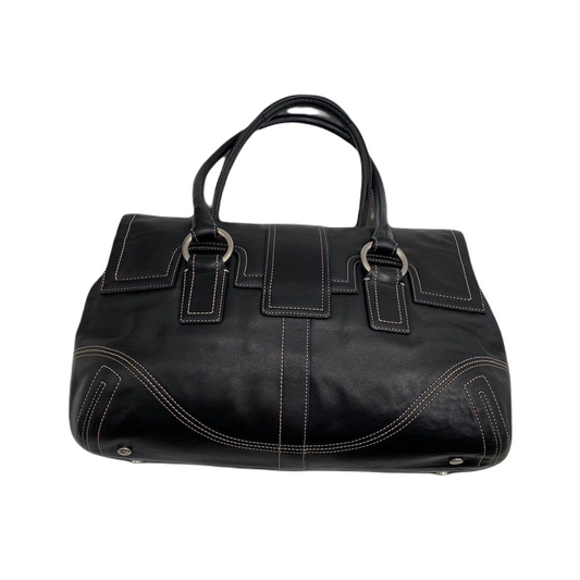 COACH BAG BLACK LEATHER - VINTAGE