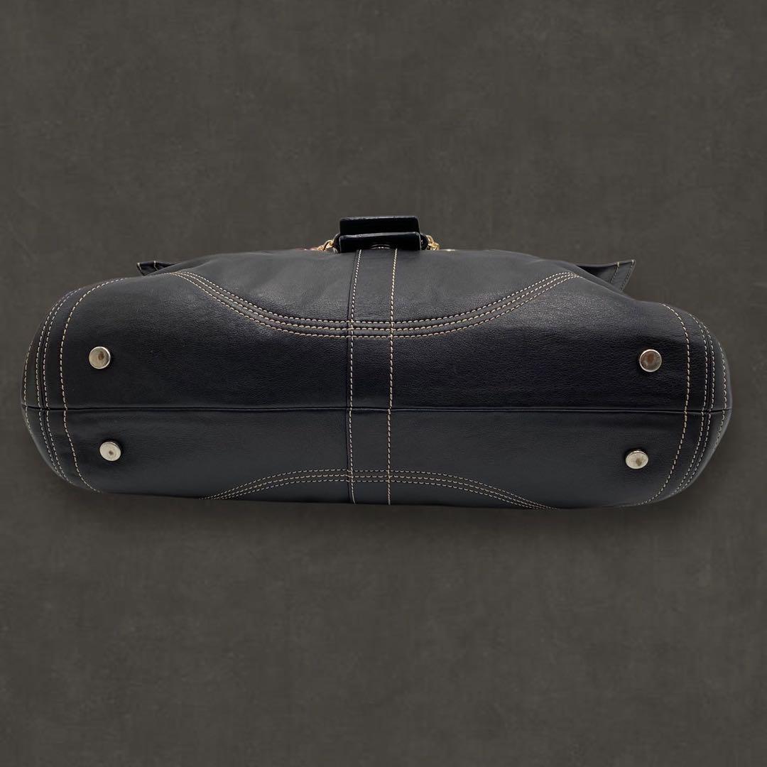 COACH BAG BLACK LEATHER - VINTAGE