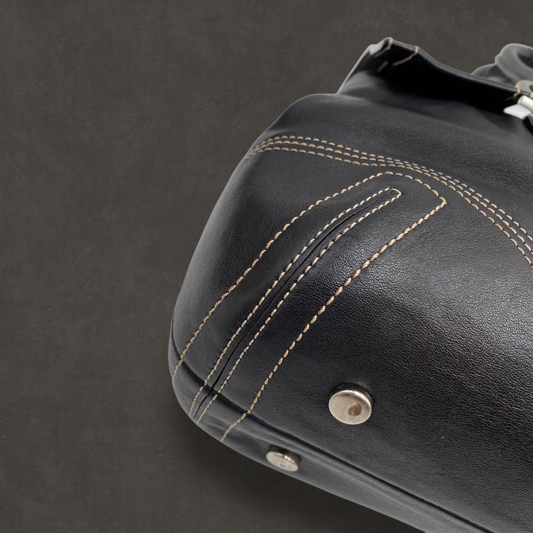 COACH BAG BLACK LEATHER - VINTAGE