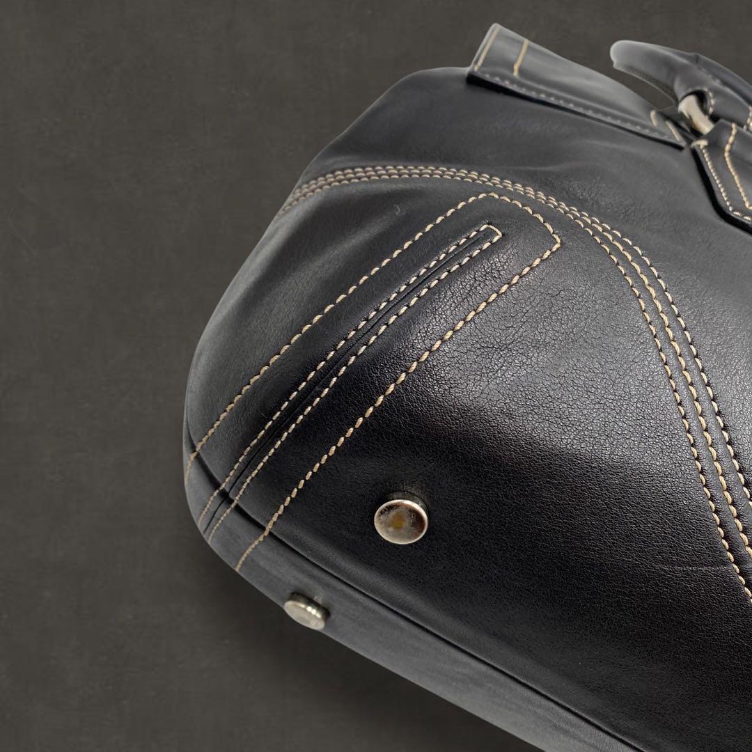 COACH BAG BLACK LEATHER - VINTAGE
