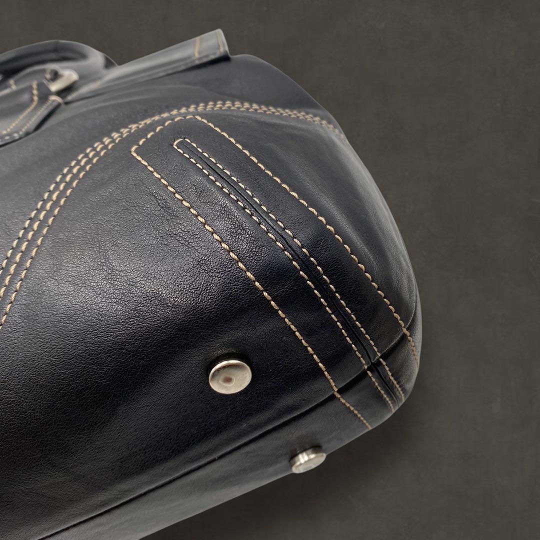 COACH BAG BLACK LEATHER - VINTAGE