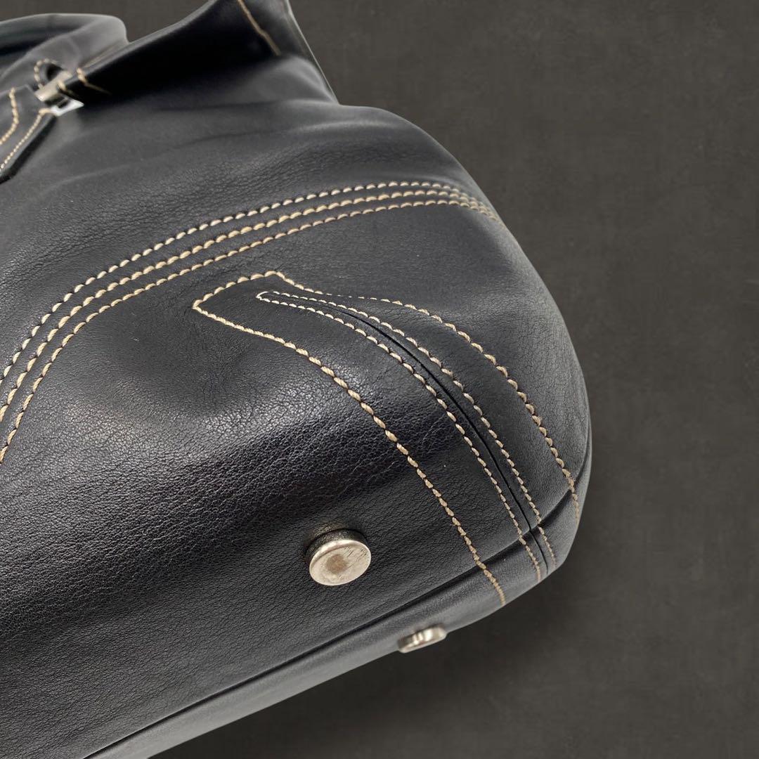 COACH BAG BLACK LEATHER - VINTAGE