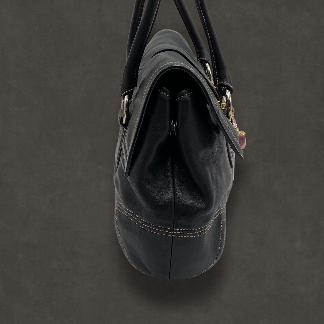 COACH BAG BLACK LEATHER - VINTAGE