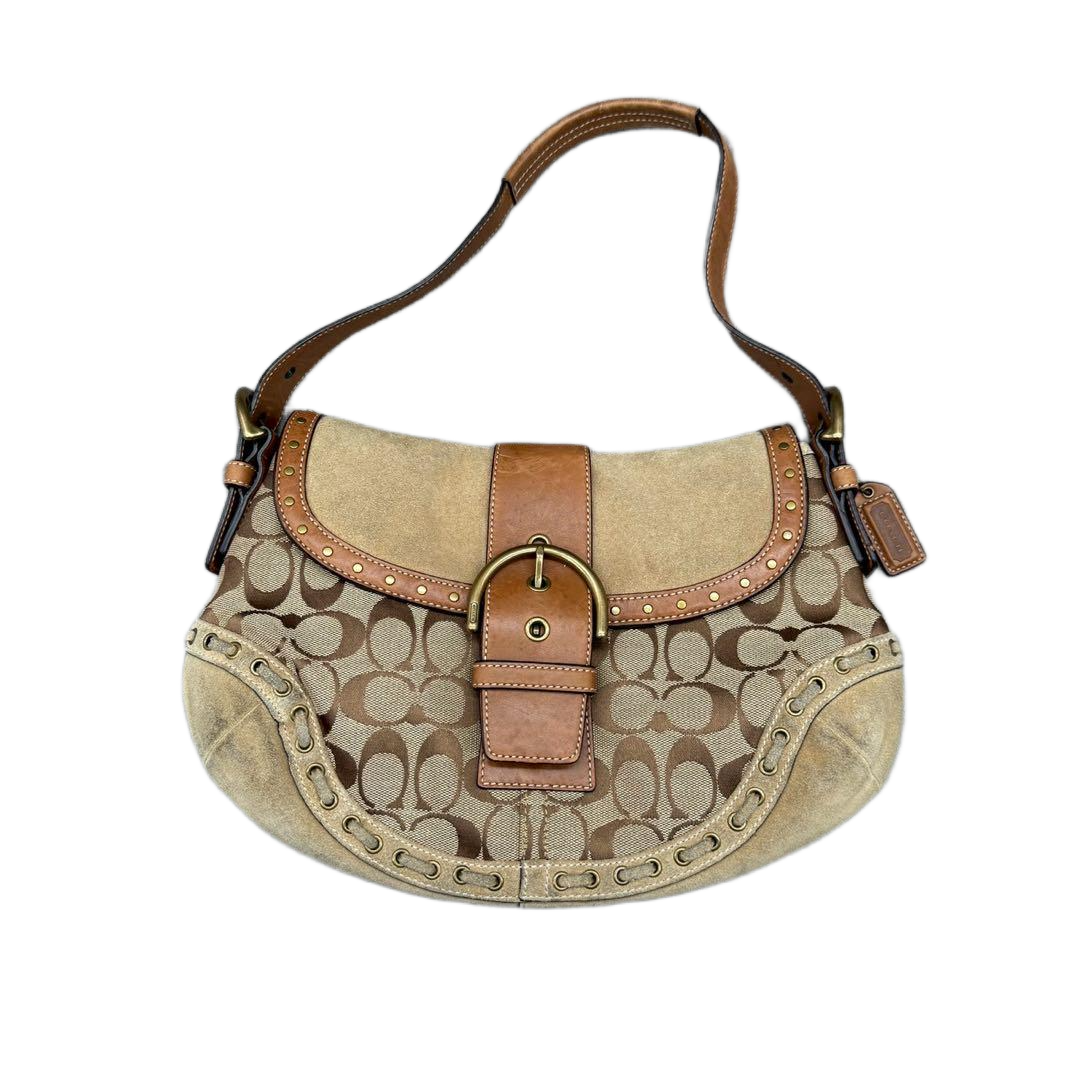 VINTAGE COACH SIGNATURE SHOULER BAG