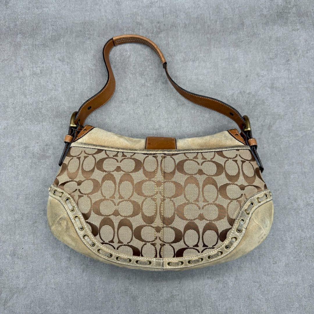 VINTAGE COACH SIGNATURE SHOULER BAG