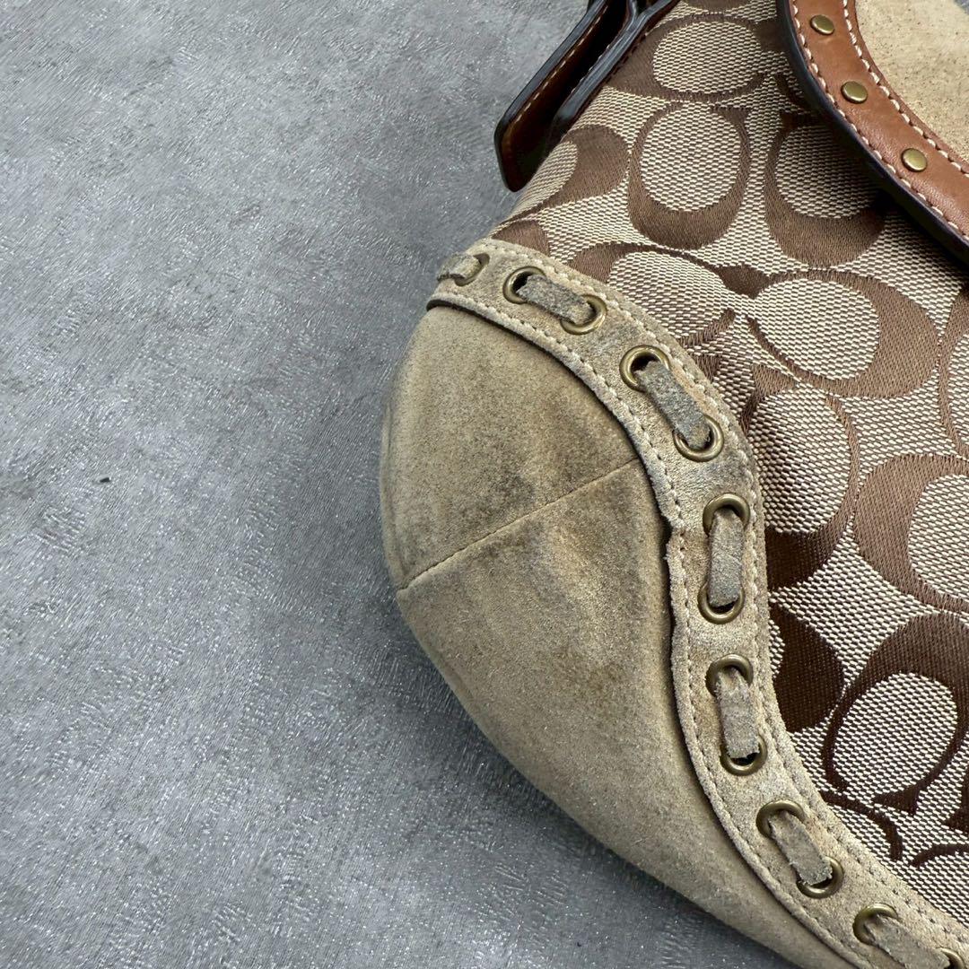 VINTAGE COACH SIGNATURE SHOULER BAG