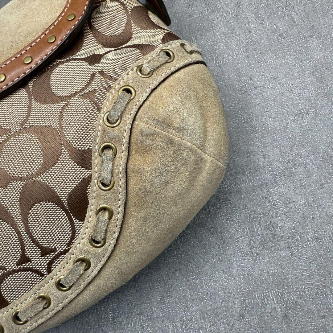 VINTAGE COACH SIGNATURE SHOULER BAG