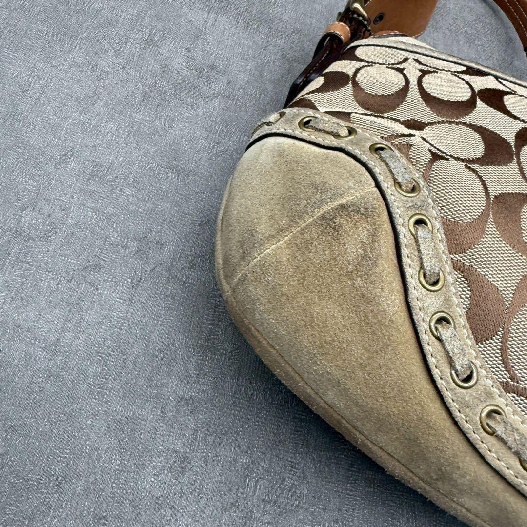 VINTAGE COACH SIGNATURE SHOULER BAG