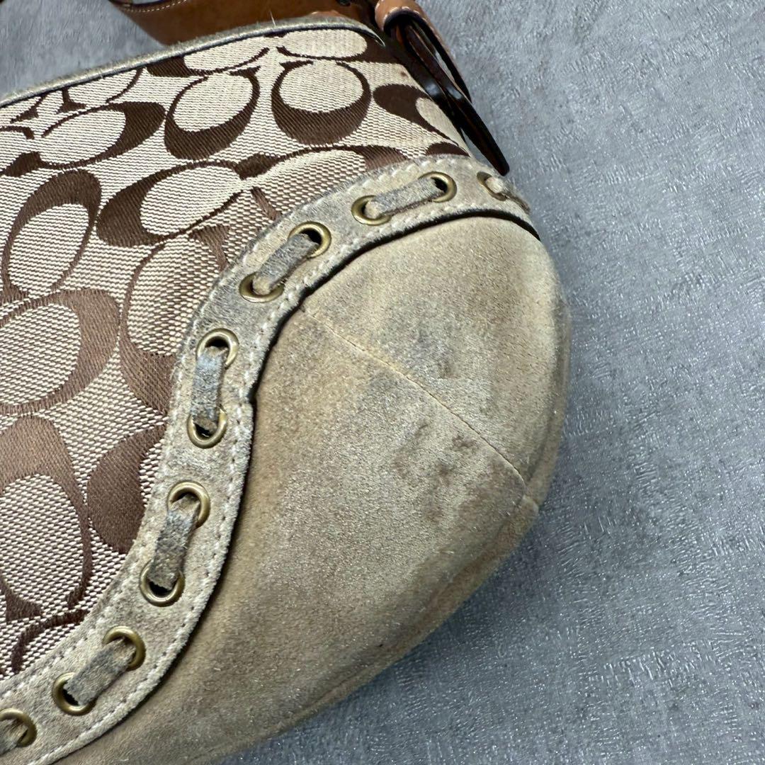 VINTAGE COACH SIGNATURE SHOULER BAG