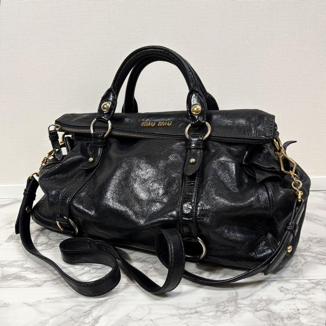 MIU MIU VITELLO LUX BOW BAG