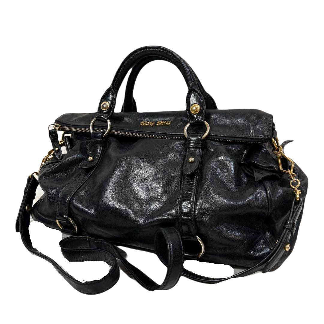 MIU MIU VITELLO LUX BOW BAG