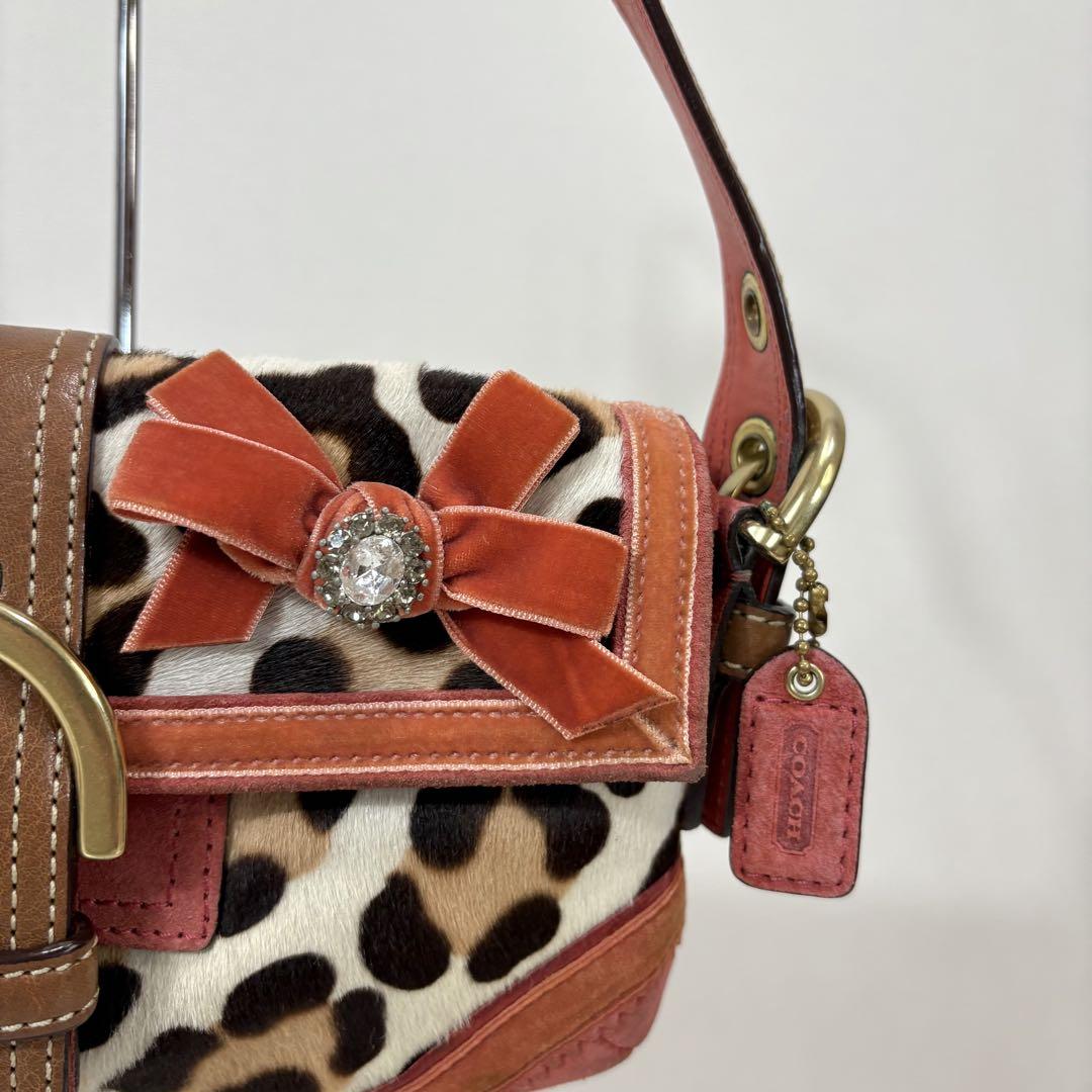 COACH LEOPARD SHOULDER BAG