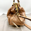 MIU MIU VITELLO LUX SHINE BAG BROWN LEATHER