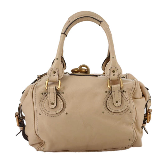 CHLOE PADDINGTON BAG BEIGE LEATHER