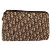 CHRISTIAN DIOR CLUTCH BROWN TROTTER CANVAS