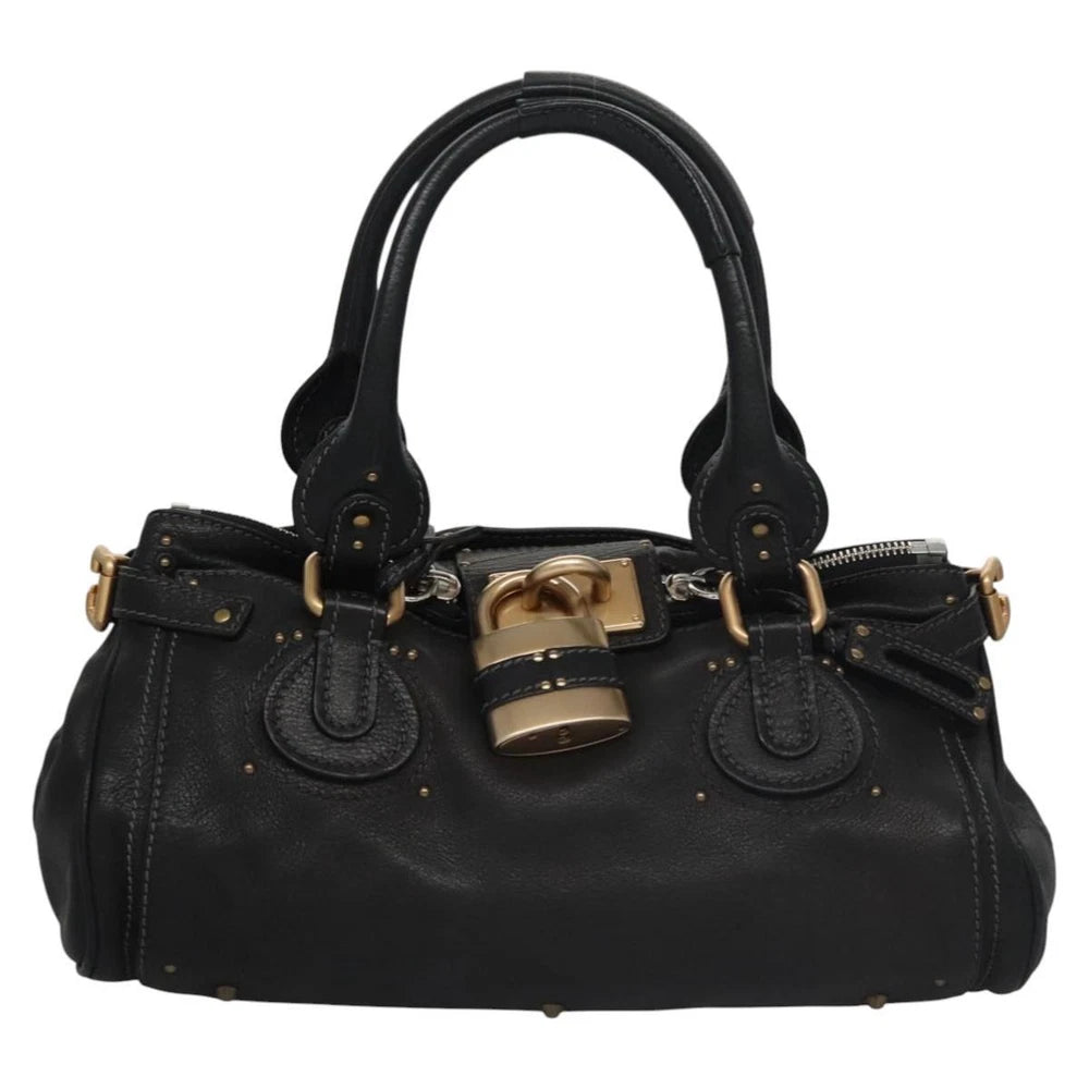 CHLOE PADDINGTON BAG BLACK LEATHER
