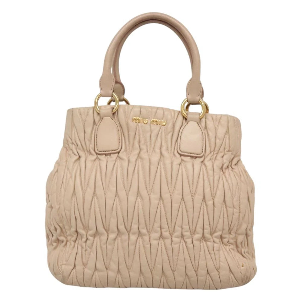 Miu Miu Matelasse Bag - Light pink Leather