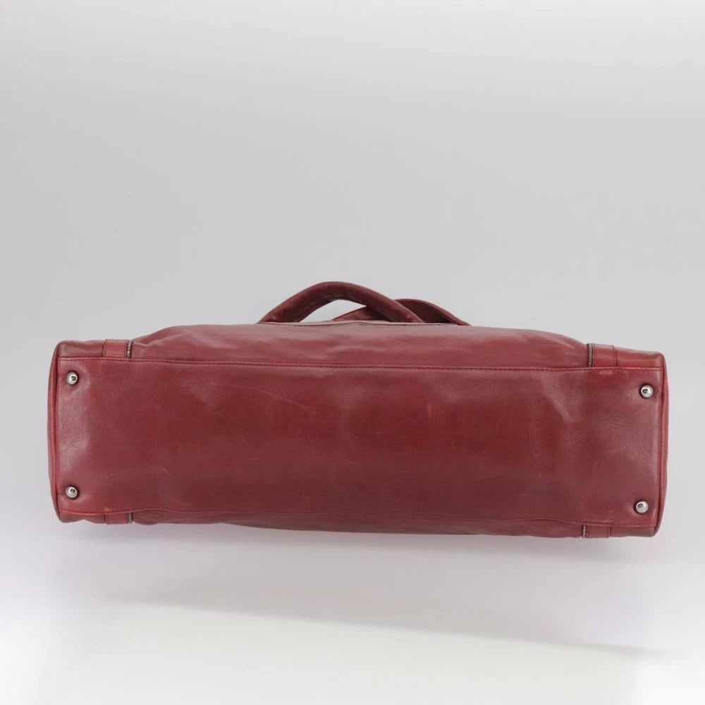 VINTAGE CHANEL COCO MARK BAG RED LEATHER
