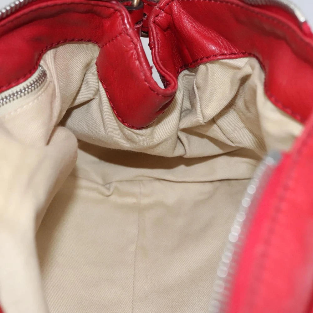 CHLOE PADDINGTON BAG RED LEATHER