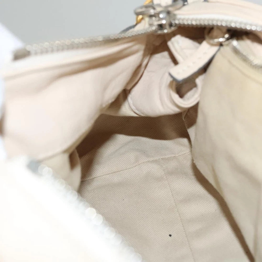 CHLOE PADDINGTON BAG WHITE LEATHER