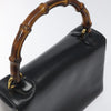 GUCCI BAMBOO BAG BLACK LEATHER
