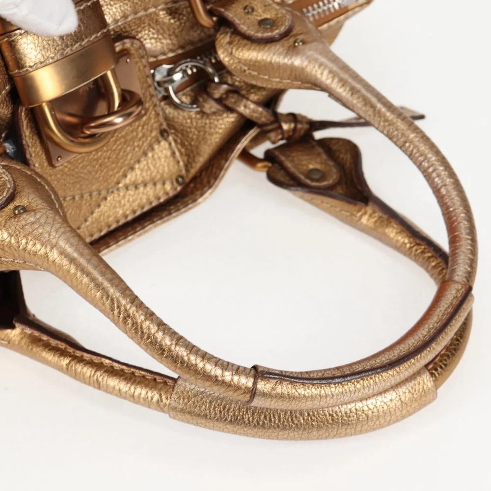 Chloe Paddington Bag - Gold Leather