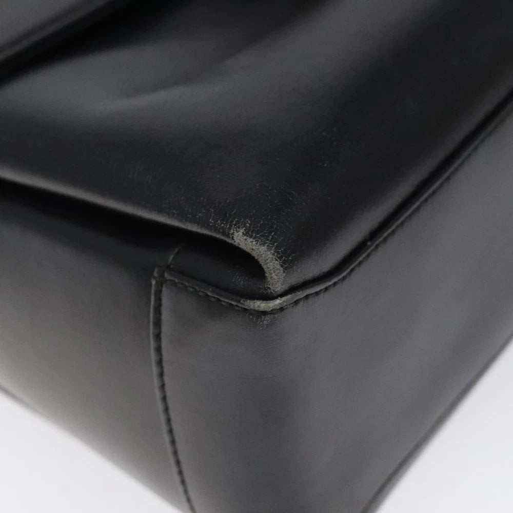 GUCCI BAMBOO BAG BLACK LEATHER