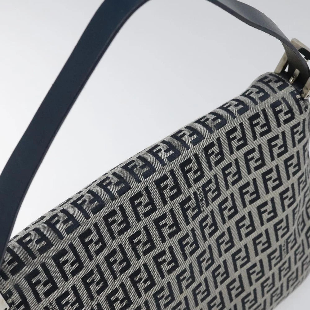 FENDI MAMMA BAGUETTE ZUCCHINO CANVAS NAVY