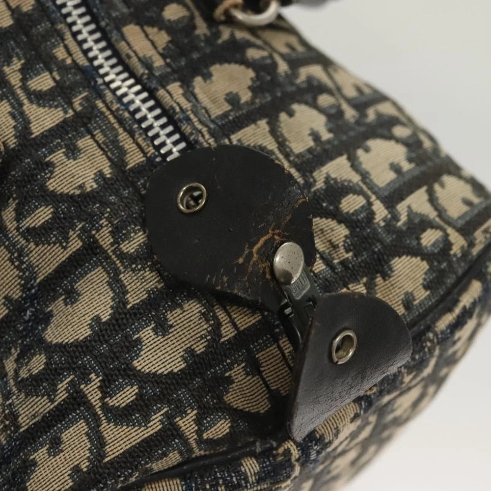 Christian Dior Boston Bag 30 -  Navy Trotter Canvas