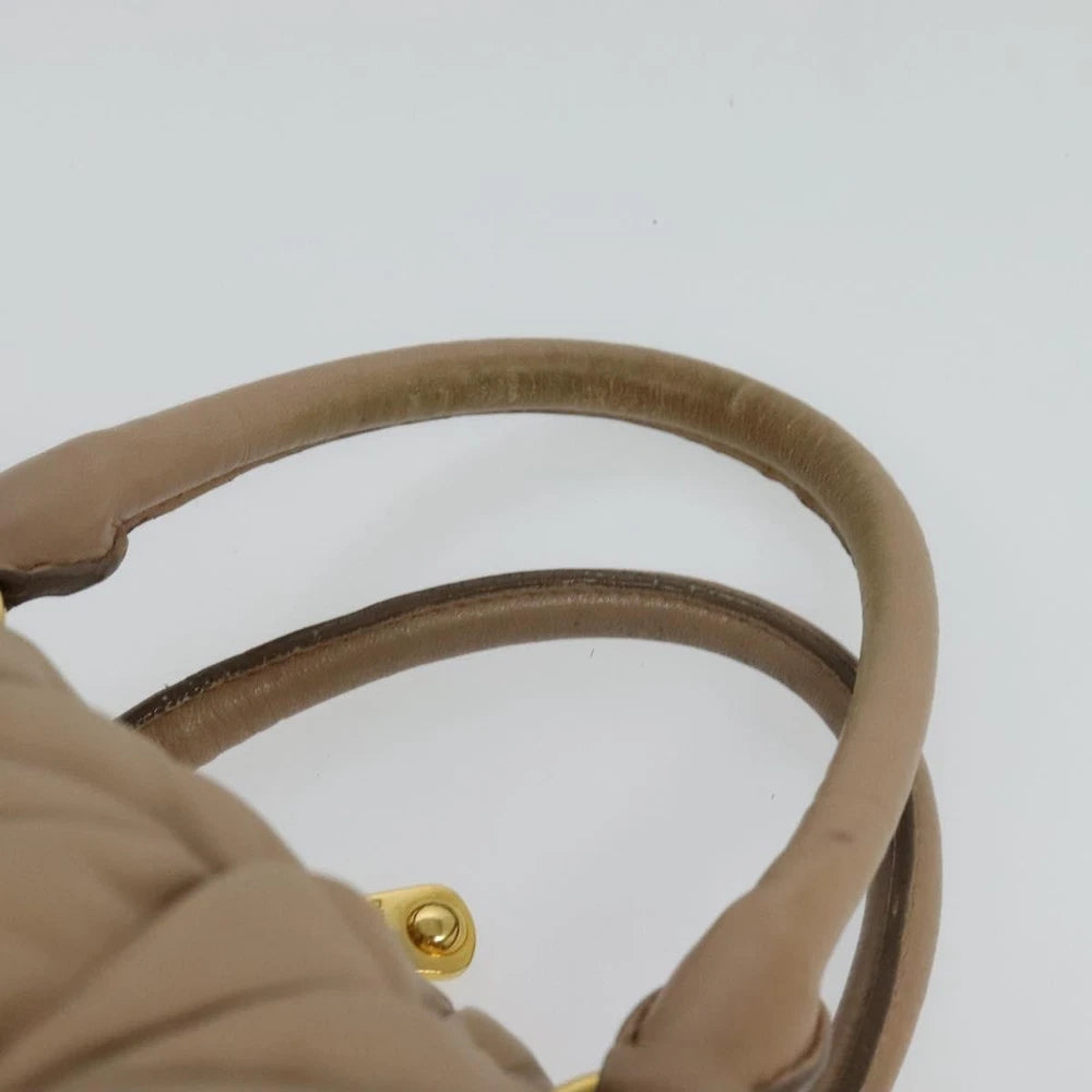 Miu Miu Matelasse Bag - Beige Leather