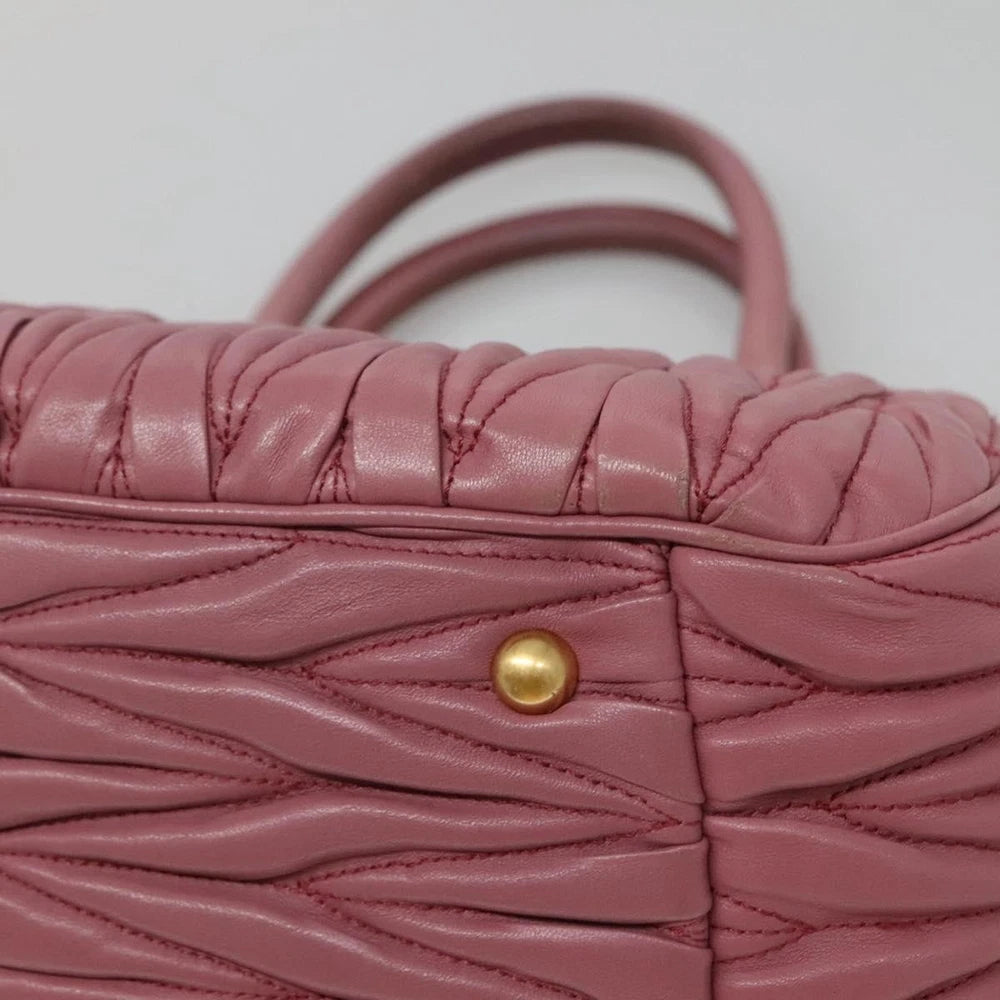 Miu Miu Matelasse Bag - Pink Leather