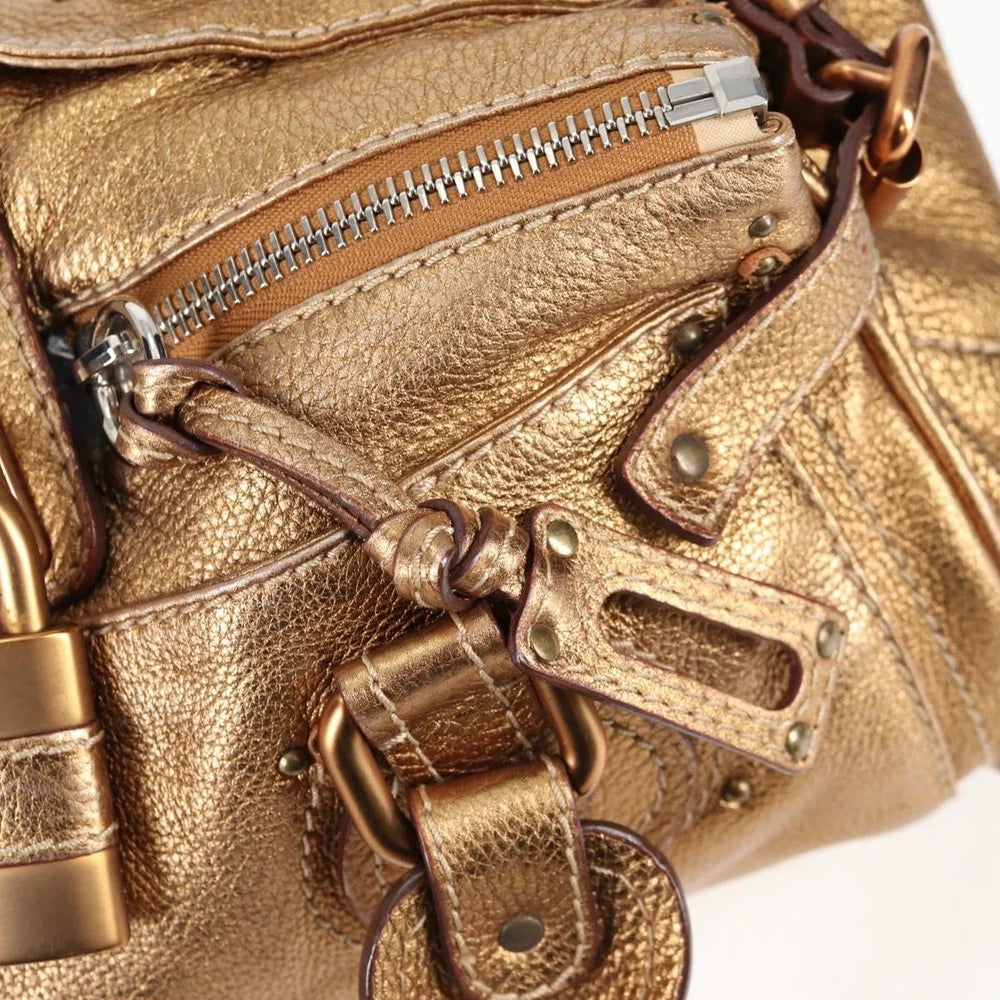 Chloe Paddington Bag - Gold Leather