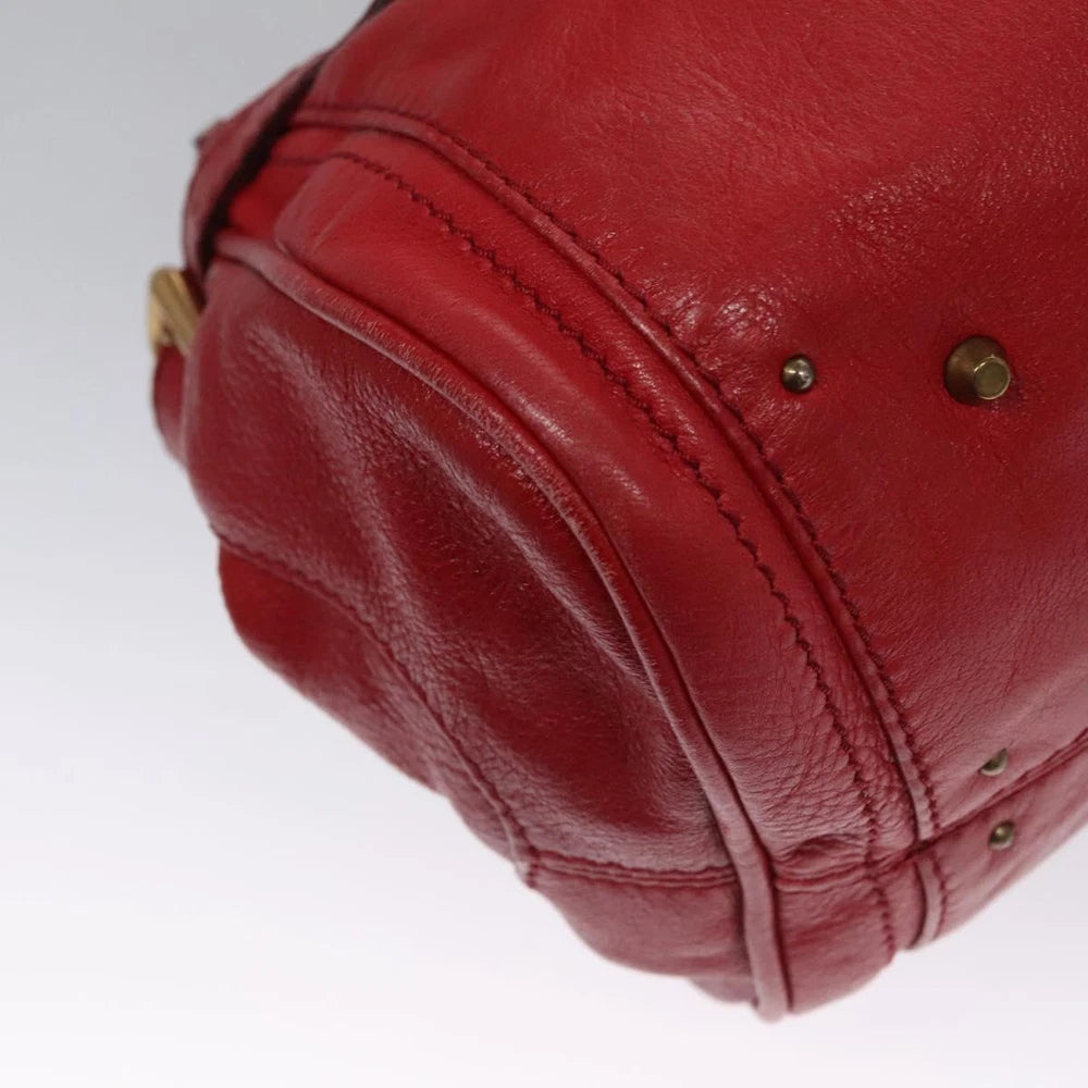 CHLOE PADDINGTON BAG RED LEATHER
