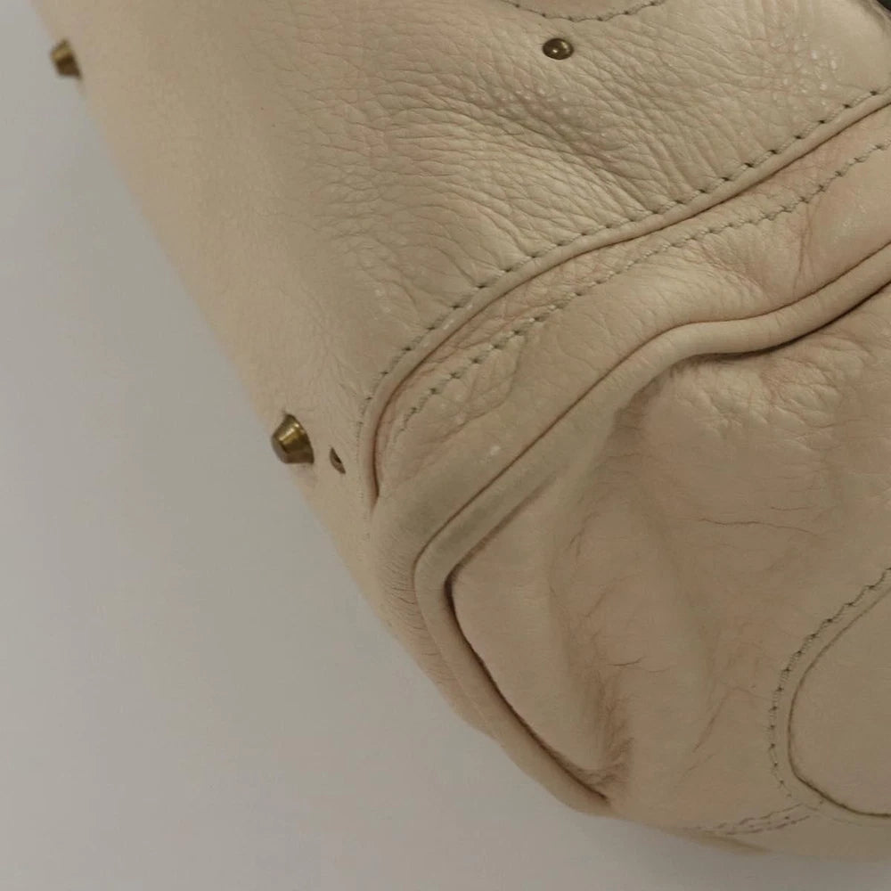 CHLOE PADDINGTON BAG WHITE LEATHER