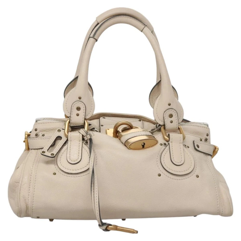 CHLOE PADDINGTON BAG BEIGE LEATHER