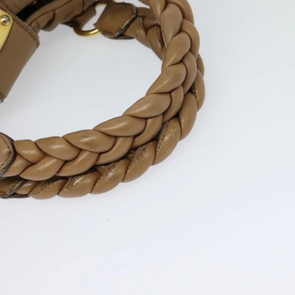 MIU MIU BAG BROWN MATELASSE LEATHER