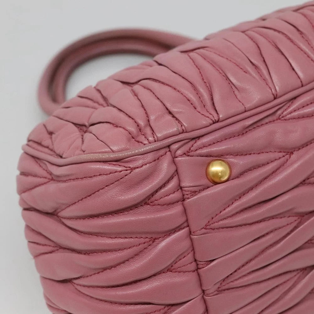 Miu Miu Matelasse Bag - Pink Leather