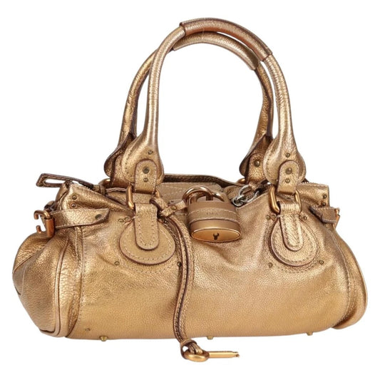 Chloe Paddington Bag - Gold Leather
