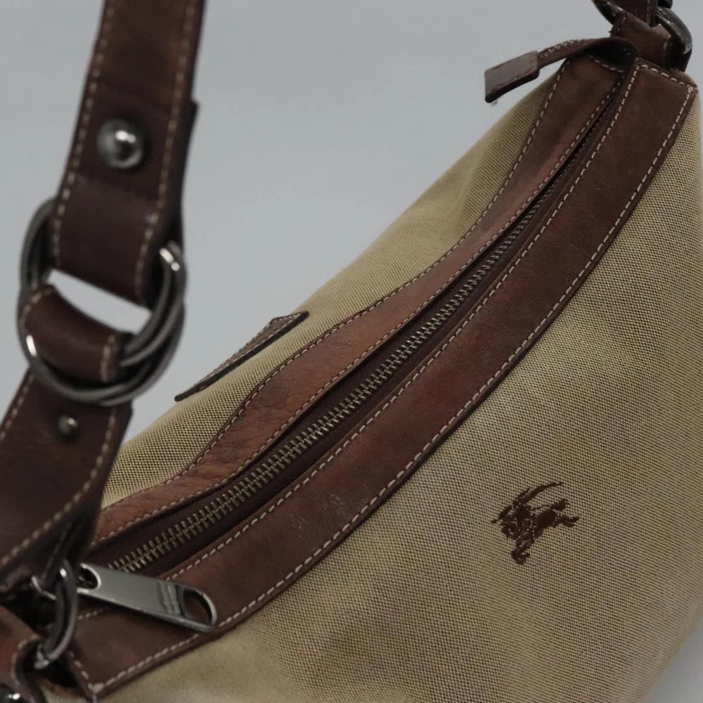 Vintage Burberry Shoulder Bag - Beige Canvas