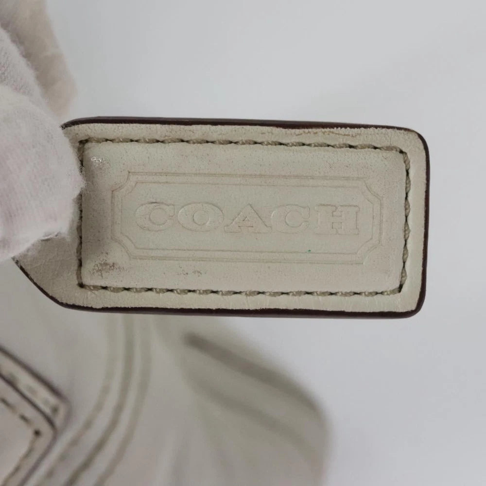 COACH SHOULDER BAG WHITE LEATHER